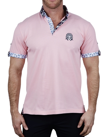 Stylish Solid Pink Polo
