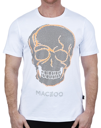 Maceoo Casual Designer T-Shirt White Solid