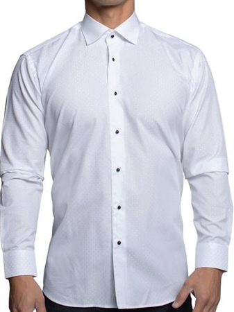 Maceoo fibonacci dot white Dress Shirt