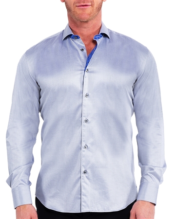 Maceoo Dress Shirt Grey Scales