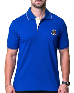 Blue Maceoo Fashion Polo Shirt