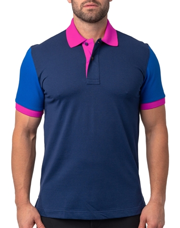 Polo  Mozart Angle Block Tip Blue Pink