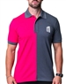 Fuschia Grey Maceoo Fashion Polo Shirt