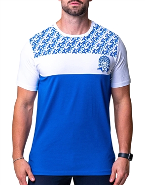 Tee comboprint blue