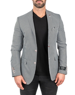 Maceoo Blazer Descartes Houndstooth Black