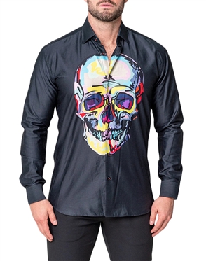 Maceoo Fibonacci skull Face Black