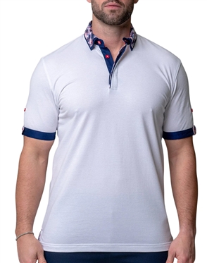 Maceoo White Fashion Polo