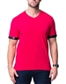 V-Neck Vivaldisolidskullfuschia Pink