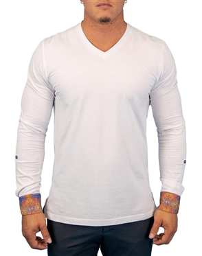 Maceoo V Neck Edison White Multi Square