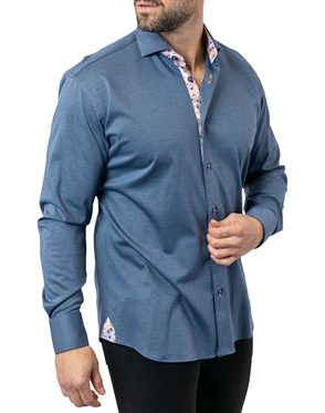 Maceoo Shirt Einstein Stretchharper Blue