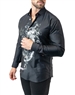 Maceoo Shirt Fibonacci SkullSmoke 39 Black