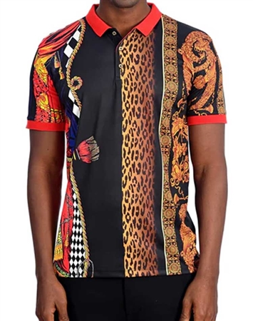 Fashionable Men's Polo -  Multi