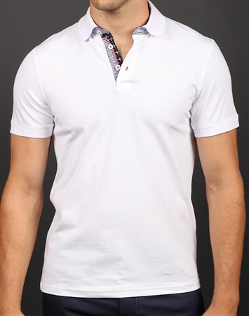 Luxury Slim Fit Polo - White Polo Shirt