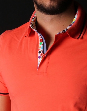 Designer Orange Polo Shirt
