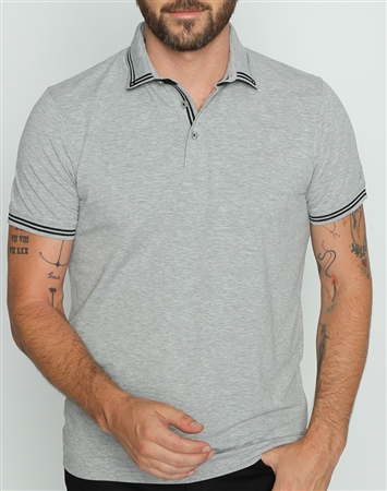 Fashion Fit Polo Shirt Gray