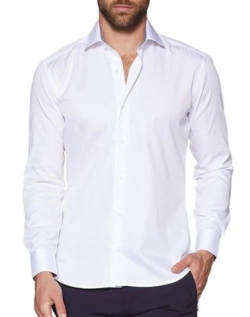 Dress Shirt: white Long Sleeve Dress Shirt