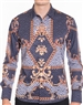 Rich Baroque Print dress shirt - Multicolored Designer Dress Shirt
