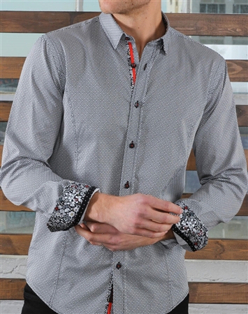 Luxury black White Dress Shirt