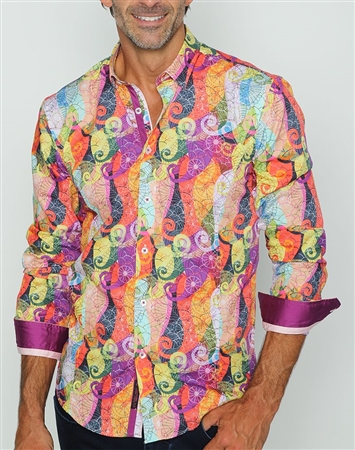 Colorful Paisley Dress Shirt