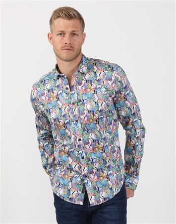 Multi-Colored Floral Print Shirt