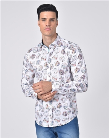 Austere Luxury Multicolored Waffle Fries Print Shirt