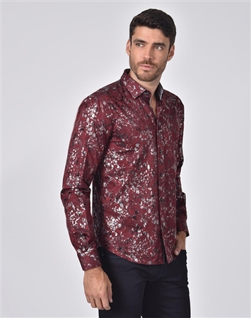 Austere Luxury Paisley And Foil Jacquard Shirt