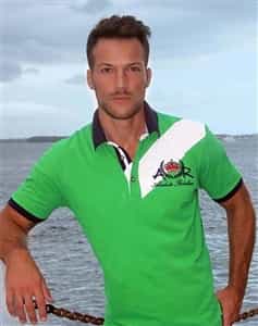 green polo shirt