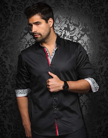 Sporty Black Dress Shirt