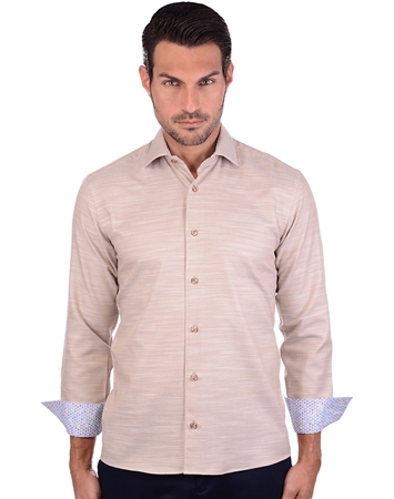 Classic Brown Long Sleeve Woven Shirt