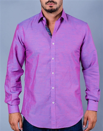 Fuchsia Casual Dress Shirt