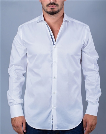 White Italian Casual Dress Shirt