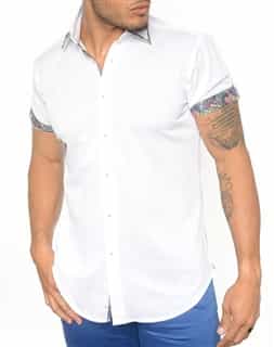 Designer Italian Short Sleeve - White