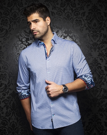 Au Noir Dress Shirt Belotti Blue