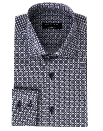 Luxury Sport Shirt - Navy And White Designer Button Down