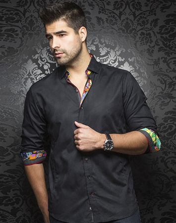 Luxury Men's Fashion shirt:  Berlioz Black