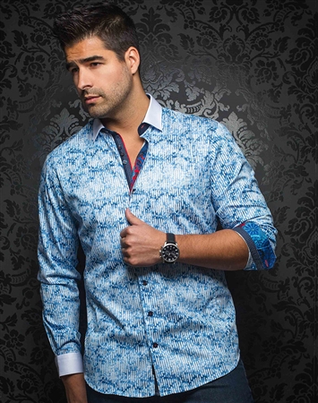 Luxury Men's Fashion shirt:  Casoria Navy