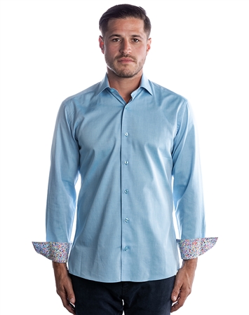 Designer Dress Shirt - Luxury Turquoise Dress Shirt