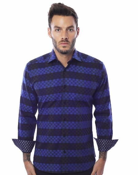 Shop Men - Desiner Navy Stripe Shirt