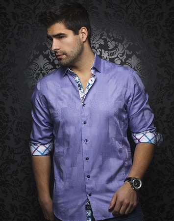 Luxury Dress shirt: Lavender Jacquard