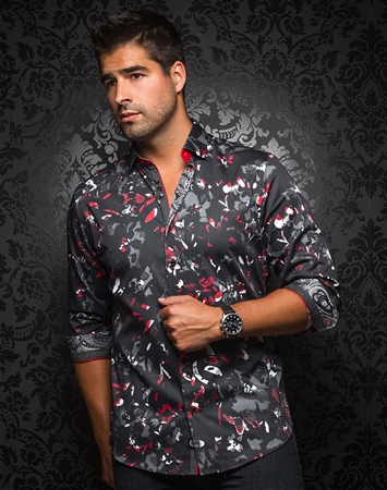 European Fashion Shirt - Cristobal Black Red