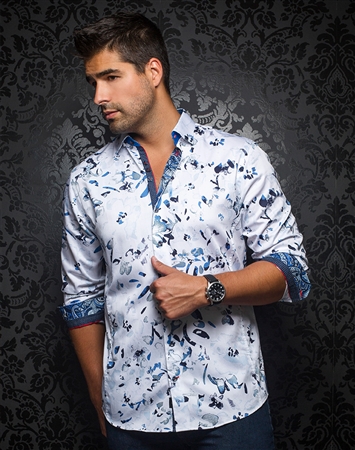 European Fashion Shirt - Cristobal white Blue