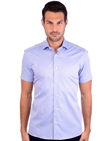 Sporty Blue Cotton Shirt