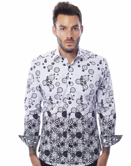 Modern Fashion Shirt | Black Clocks