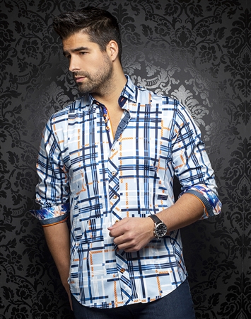 Au Noir Shirt dieter-blue-orange