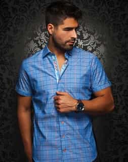 Fashion Shirt: Blue Short Sleeve