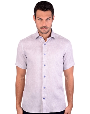 Livid Grey And Blue Men’s Woven Shirt