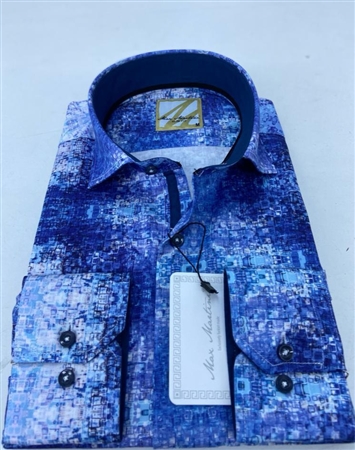 Fashionable Blue Dress Shirt