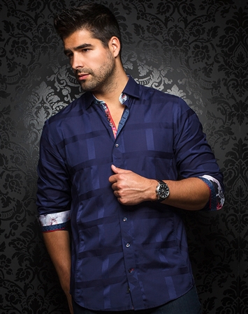 Modern-Classic Navy Dress Shirt