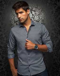 Luxury Dress Shirt: Men Black Luxury Dress Shirt