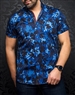 Au Noir Shirt Short Sleeve Giodel Navy Light Blue